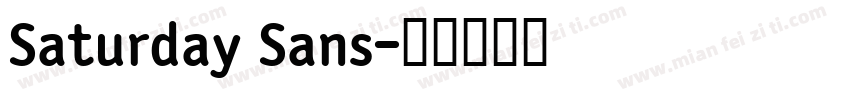 Saturday Sans字体转换